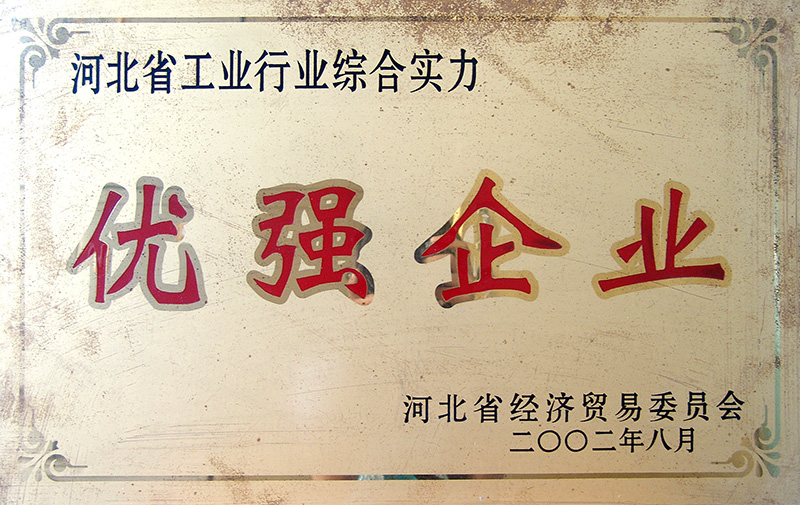 河北省工業(yè)行業(yè)綜合實(shí)力優(yōu)強(qiáng)企業(yè)