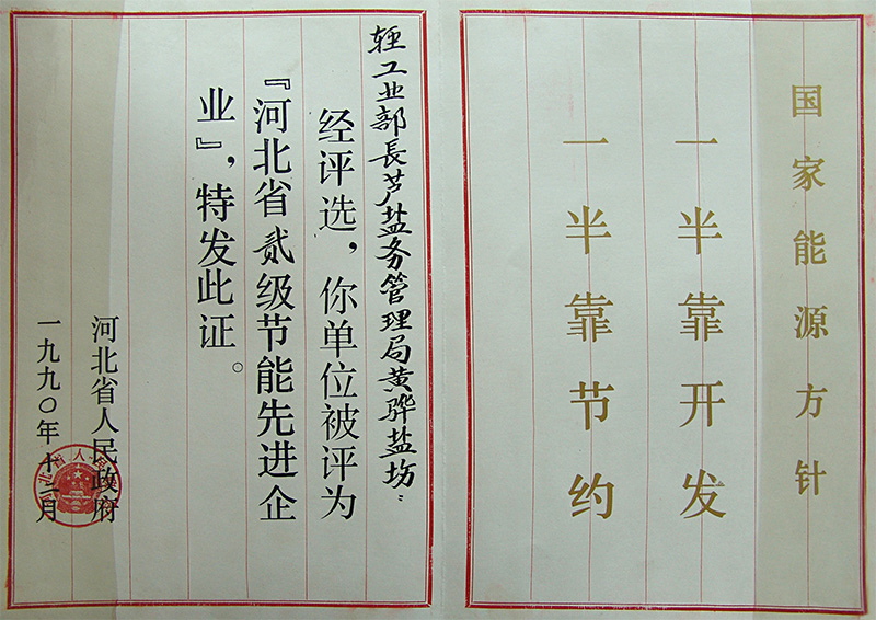 河北省二級節(jié)能先進(jìn)企業(yè)